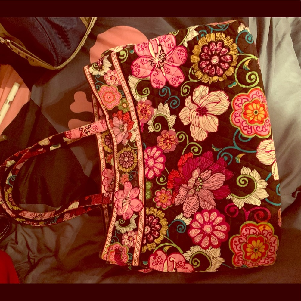 Fall Vera Bradley bag pink an brown like new